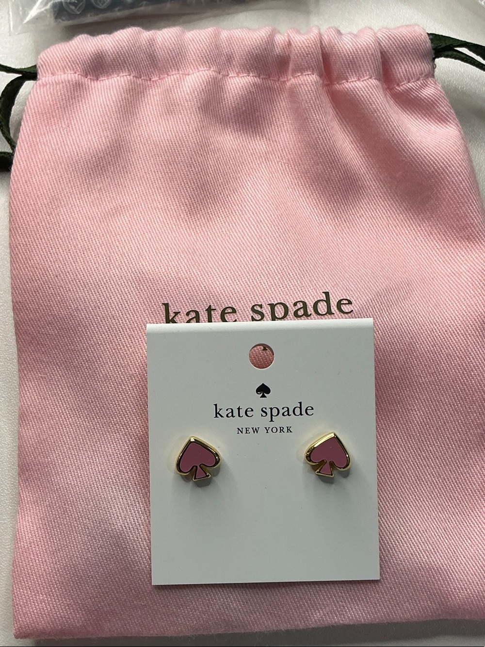 kate spade Pink Spade Stud Earrings.